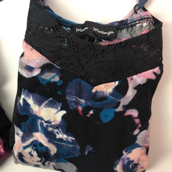 2 Tops Mason + Mackenzie Cami Sheer Floral XS - Picture 13 of 16